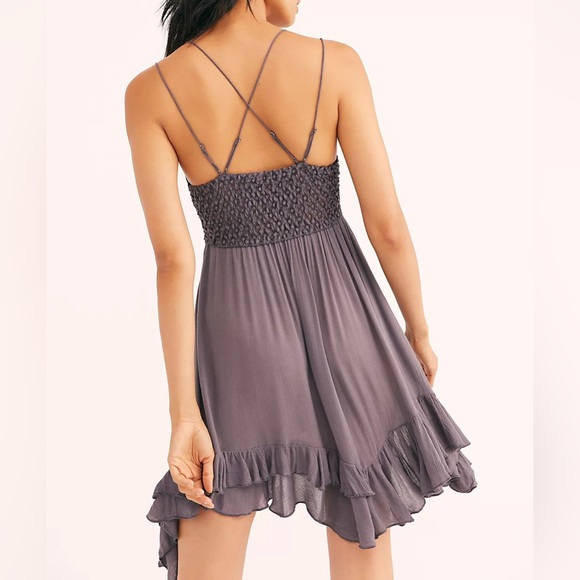 Free People FP One Adella Slip Lace Mini Dress Top - Picture 3 of 8